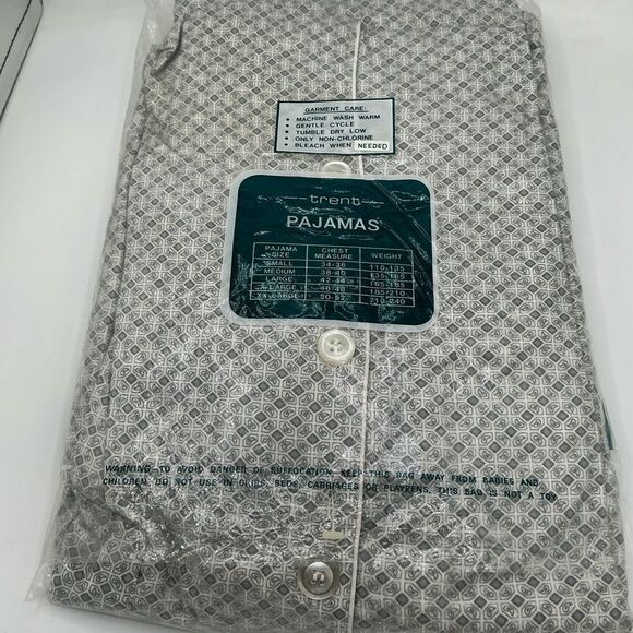 Trent Vintage Flannel Pajamas in Gray size XL NWT - Picture 4 of 6